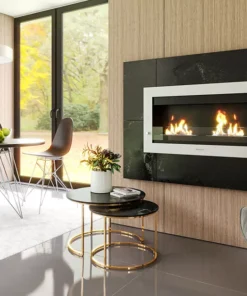 HENLEY Oslo 900 White Wall Mounted Bio Ethanol Stove