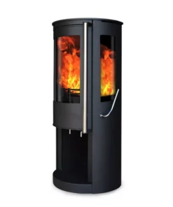 Oak Stoves Zeta 5 Log Store - 5kw Multi-fuel Stove With Side Windows
