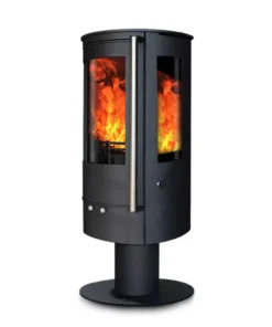 Oak Stoves Zeta 5 With Side Windows - 5kw Pedestal Multi-Fuel Stove